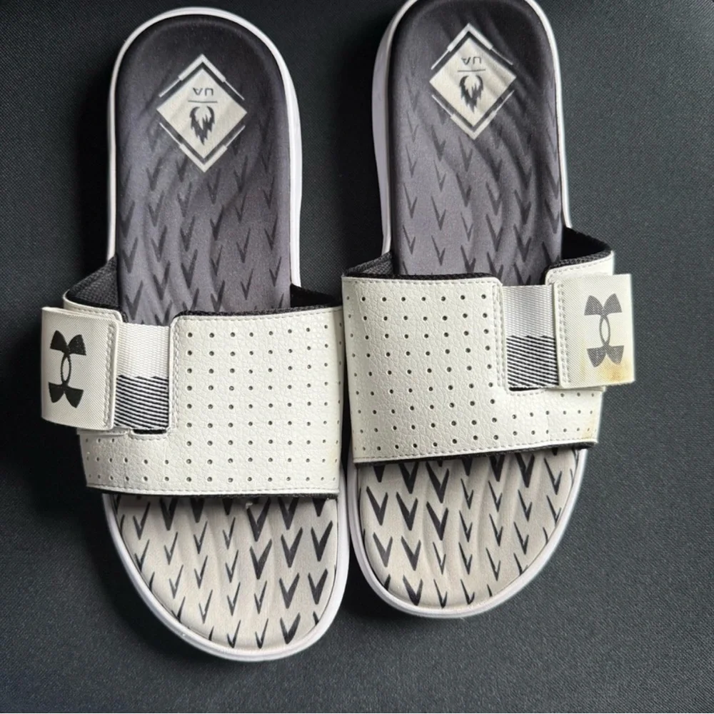 Under Armour Mercenary Slides Water Sandals UA White Unisex Size 11